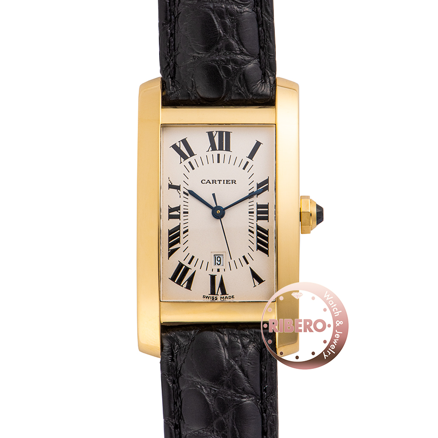 カルティエ タンクアメリカンMM K18YG 自動巻